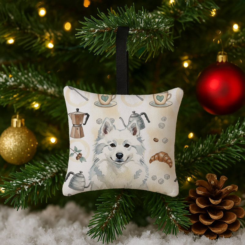 Ornement carré en tissu American Eskimo, Esquimau américain