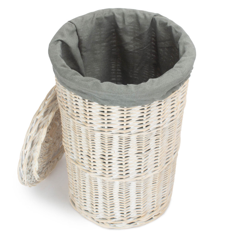 Ajman Wicker Laundry Hamper, Cream