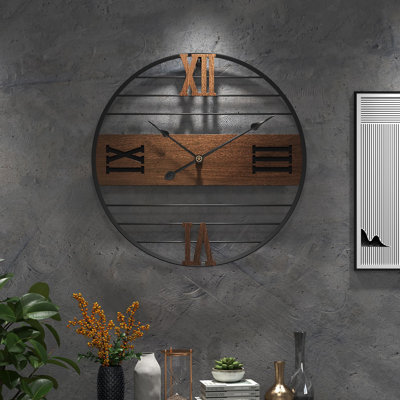 Lusila Manufactured Wood Wall Clock