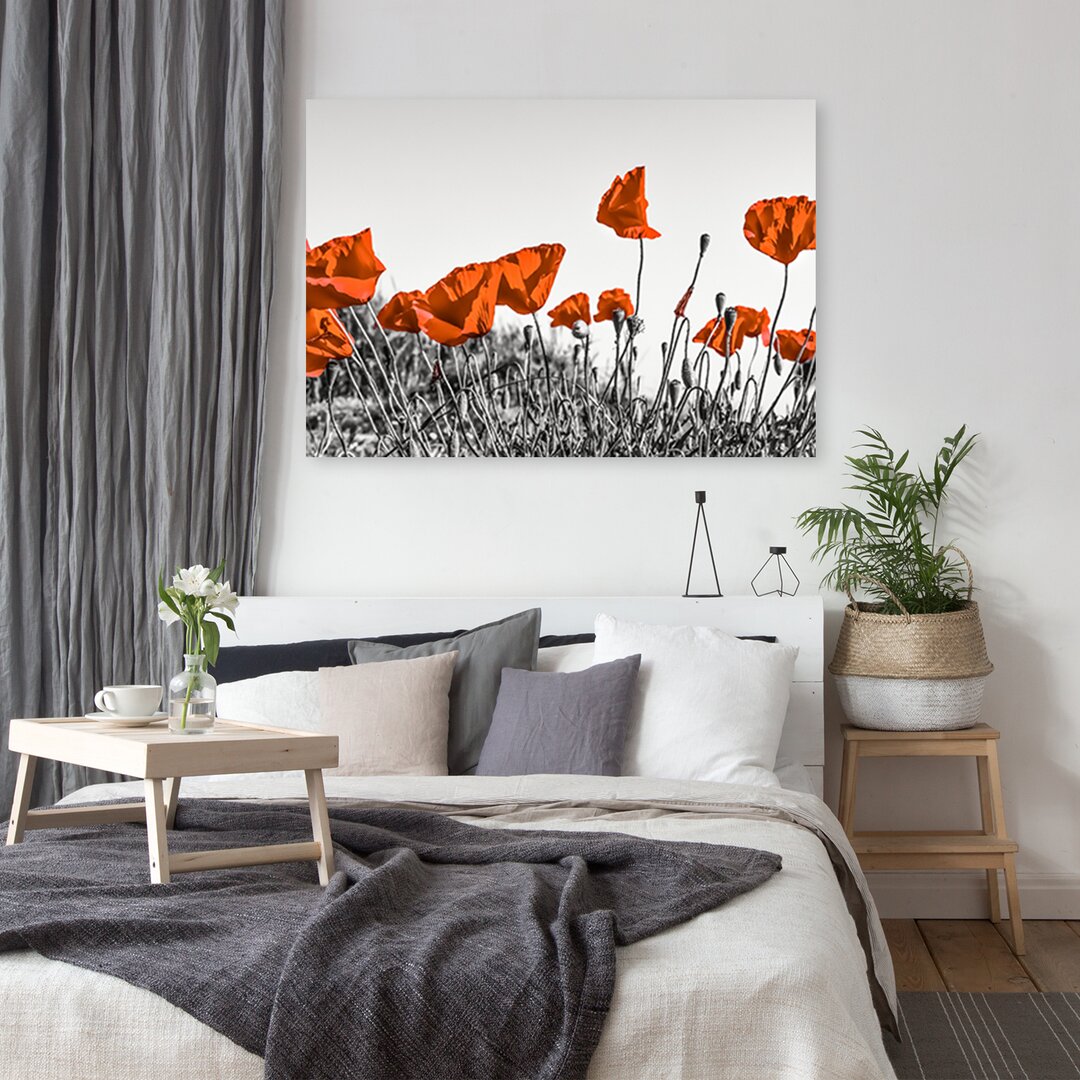 Leinwandbild Print, Red Flowers