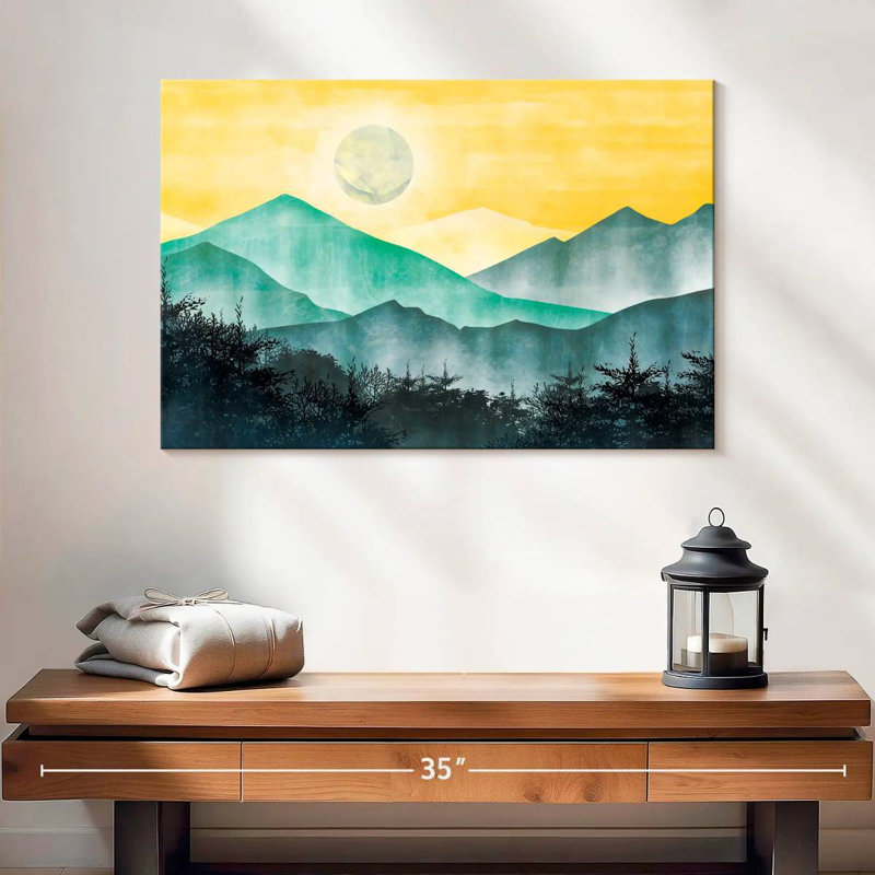 Alvord, lever de soleil, paysage abstrait, H 16 po x l 24 po