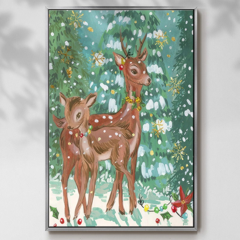 Biche et fauve II, H 37 po x l 25 po x P 1,5 po, Gris