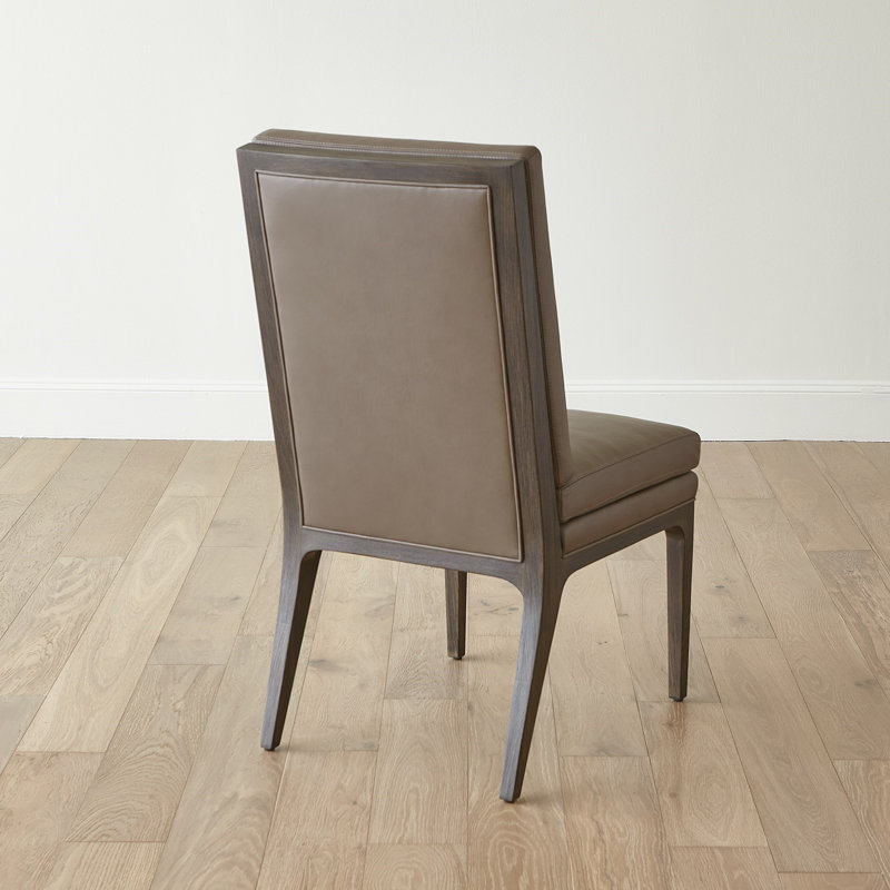 Leather Dining Chair, Gray