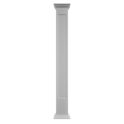Ensemble de colonnes encastrées carrées classiques en PVC non capitonnés Craftsman Classic Crown Capital & Crown Base