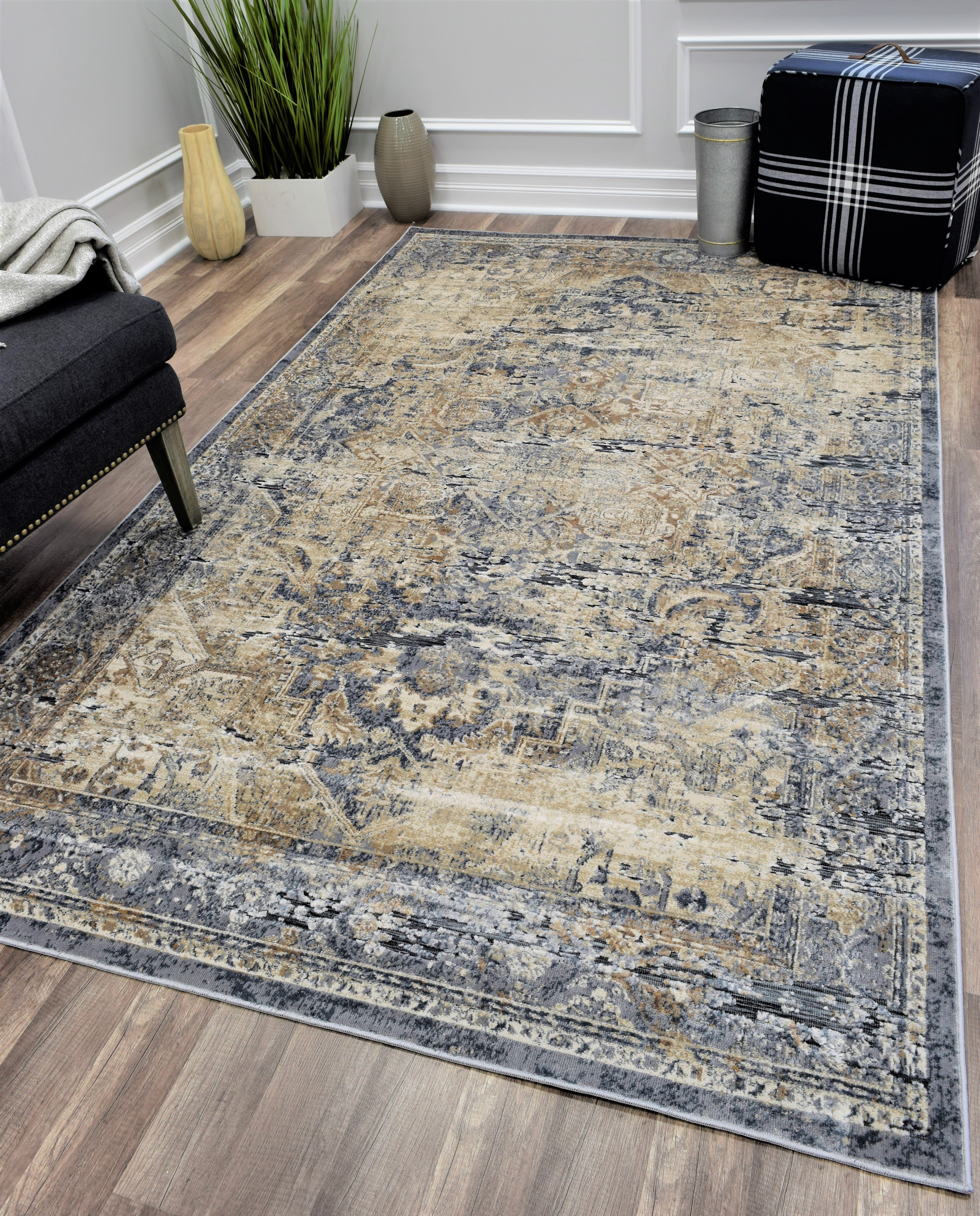 Tony Iro Rug Ophelia & Co. Anthony Abstract Blue Navy Area Rug & Reviews - Wayfair ...