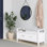 Banc de rangement en bois massif Warm Shaker de 44 po de largeur avec couvercle relevable et panneaux de style shaker