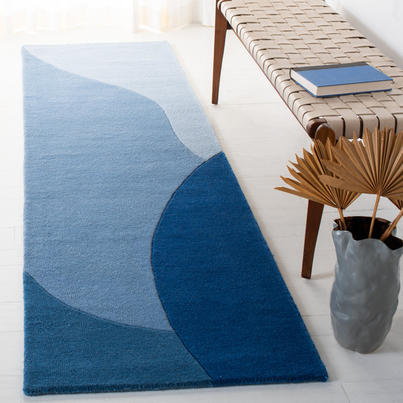 Tapis en laine touffeté à la main Heidenreich, Tapis de couloir 2 pi 3 po x 10 pi