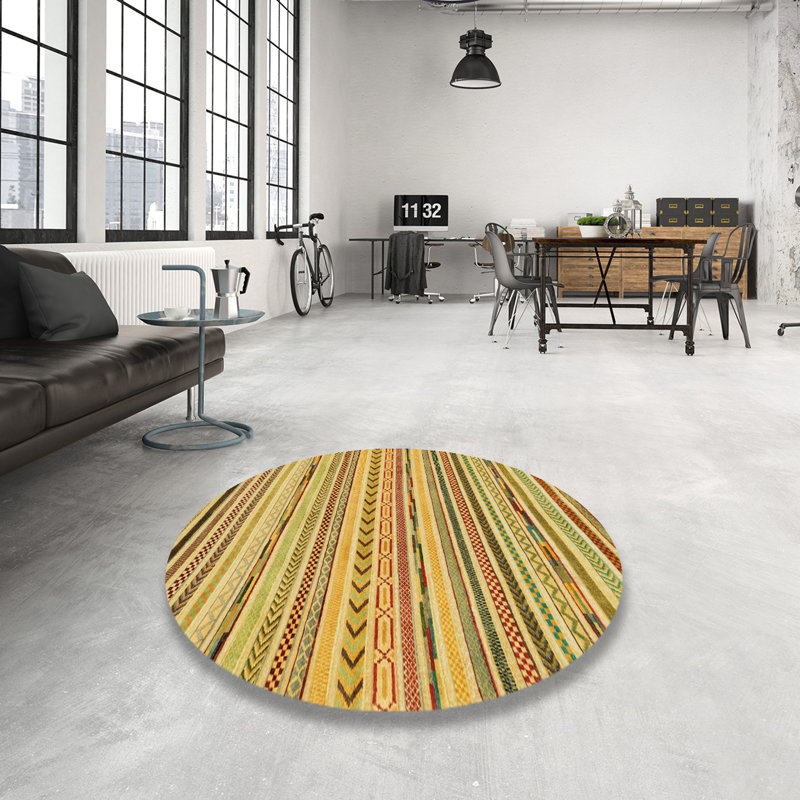 Abstract Indoor Rug, Round 5'