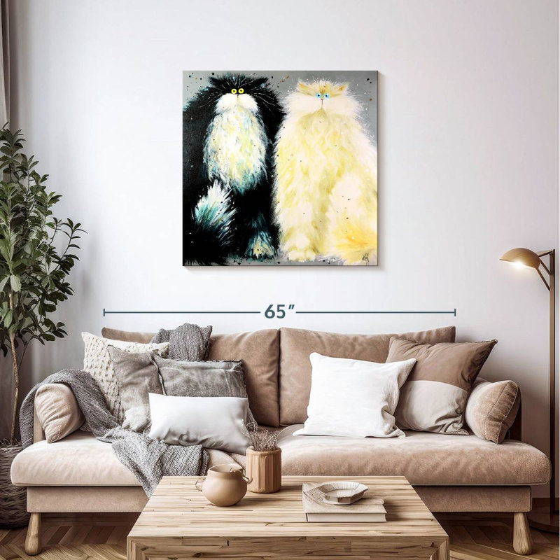 Brampt Mr And Mrs Cats, 36" H x 36" W