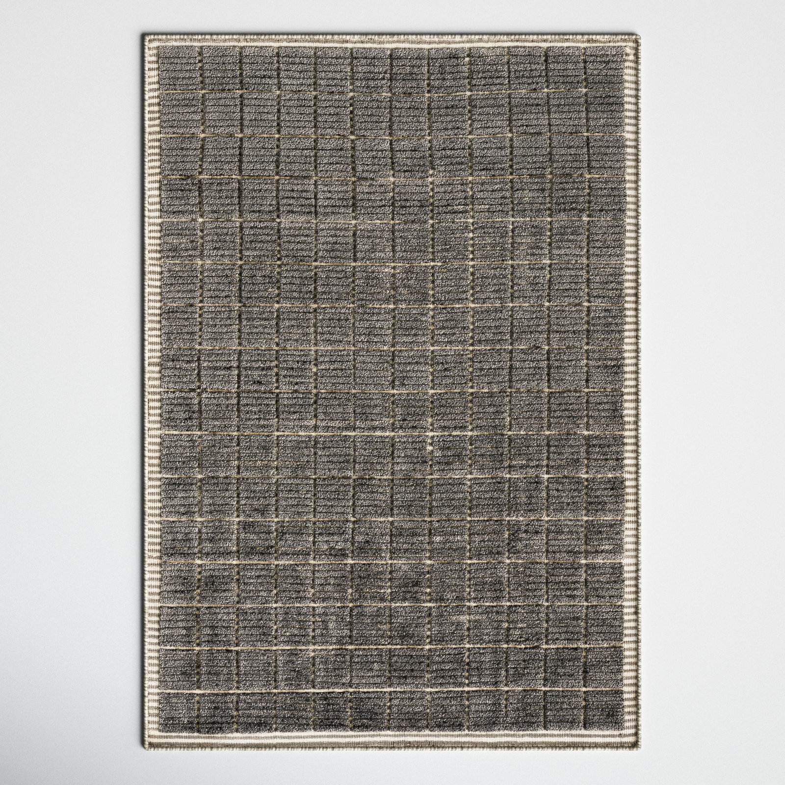 Jacey Handmade Tufted Charcoal Gray Area Rug, Rectangle 4' x 6'