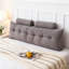 Cotton Grey Rectangular Backrest Back Cushion-1920324