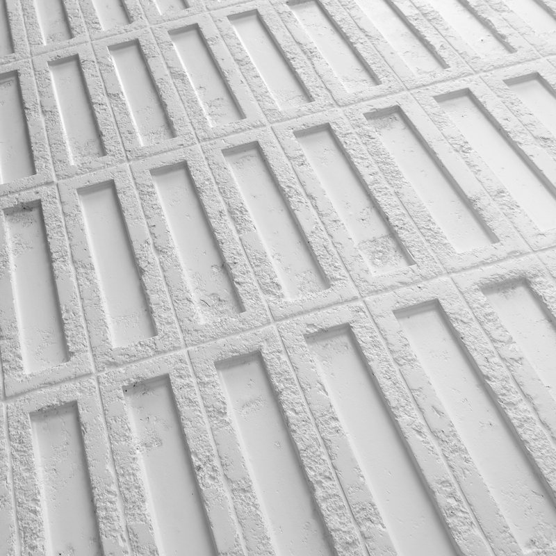 Arlo 3X11 3D Textured Matte Ceramic Wall Tile, Antique White