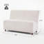 Causeuse beige en tissu Boucle