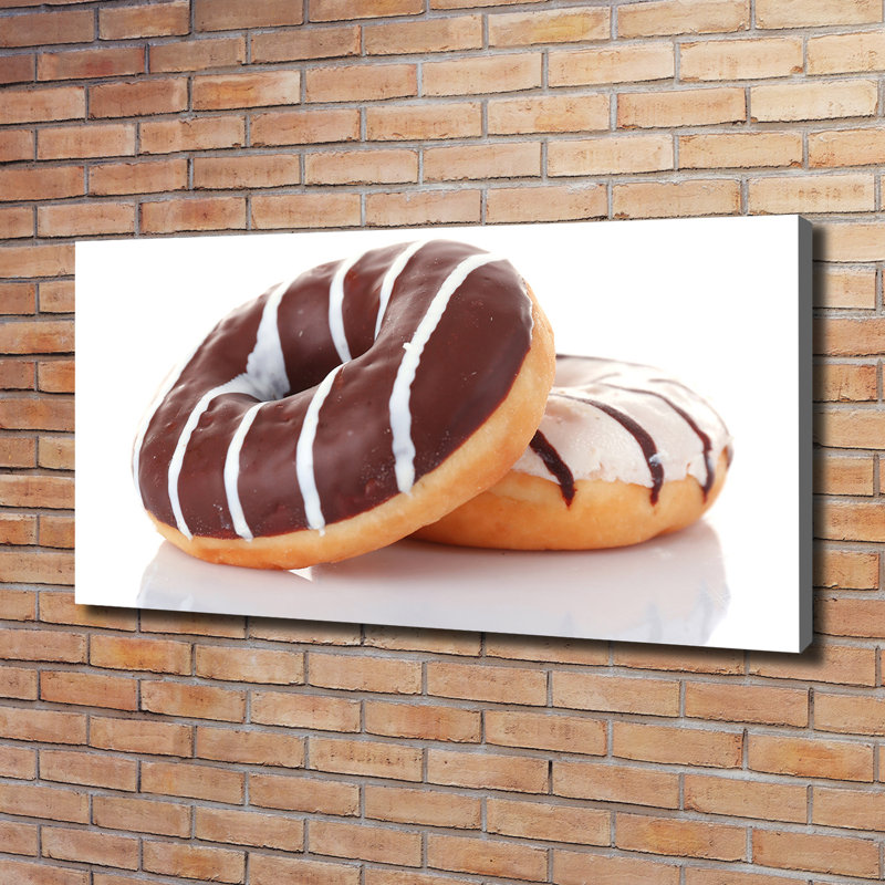 Donuts With Chocolate - Wrapped Canvas Print