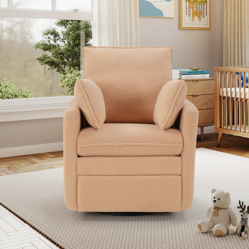 Fauteuil inclinable manuel pivotant de 34,3 po, Abricot