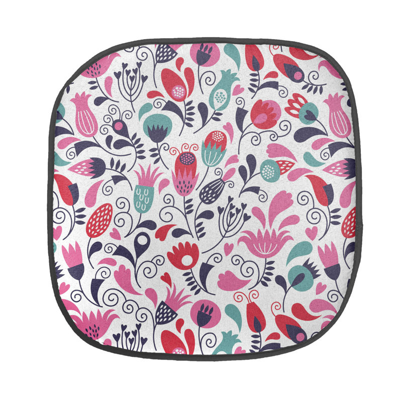 Outdoor 1.38'' Dining Chair Seat Cushion, Red/Pink/Teal