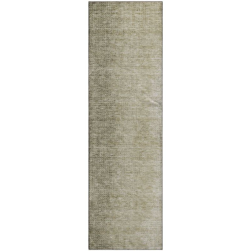 Premium Machine Washable Prisco Brown Rug, Runner 2'3" x 7'6"