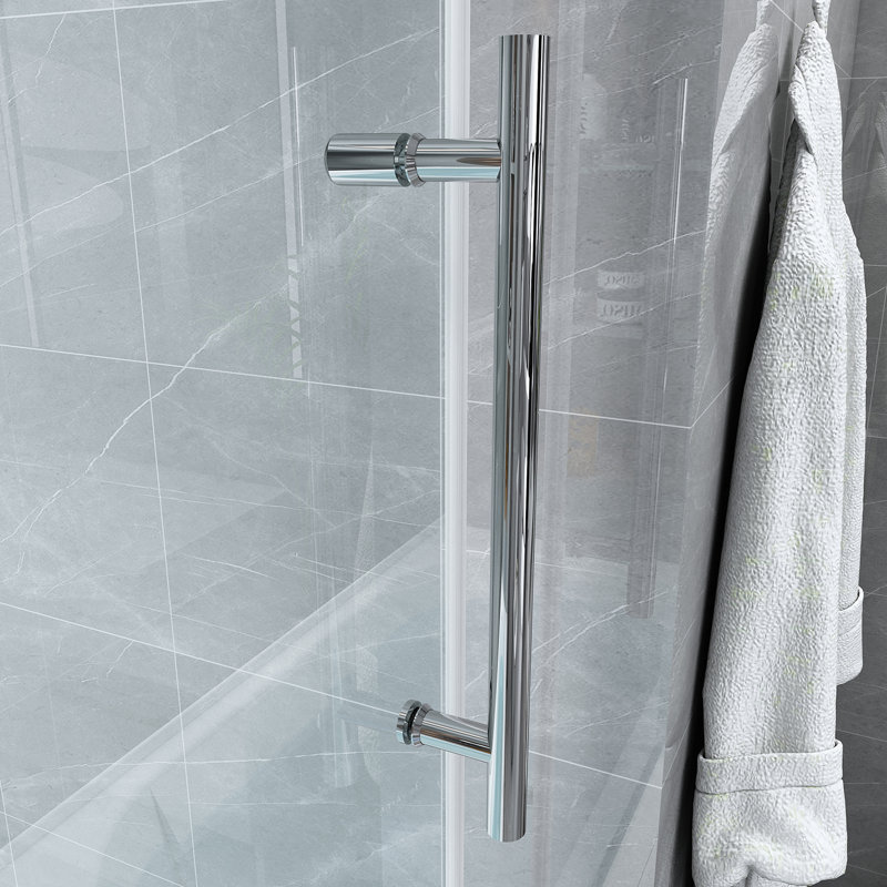 Porte de douche en verre trempé sans cadre l 66 po x H 76 po 3/8 po 