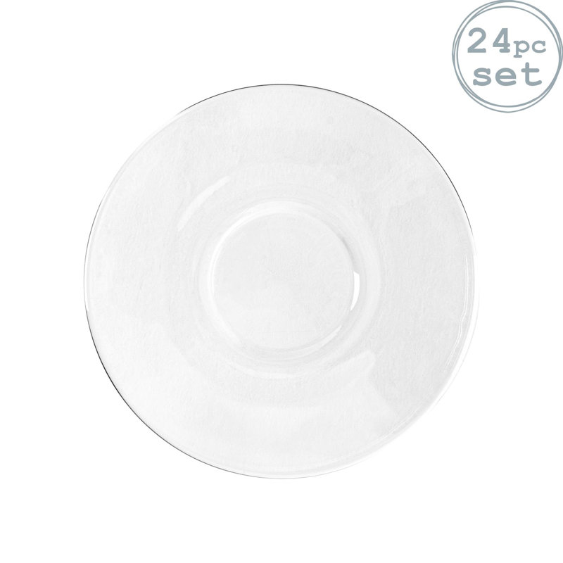 Bar Glass Cappuccino Saucers - 14cm4