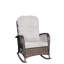 Chaise berçante d'extérieur avec dossier épais et coussin de siège - Patio Pe Rocking Furniture Enjoyment