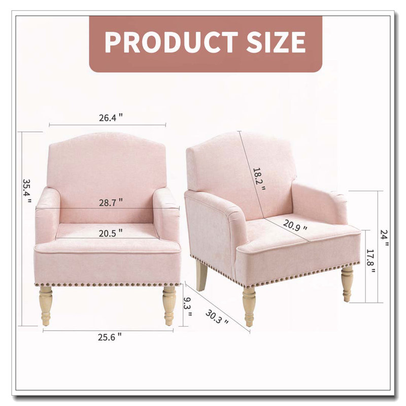 Fauteuil Chenille, Rose