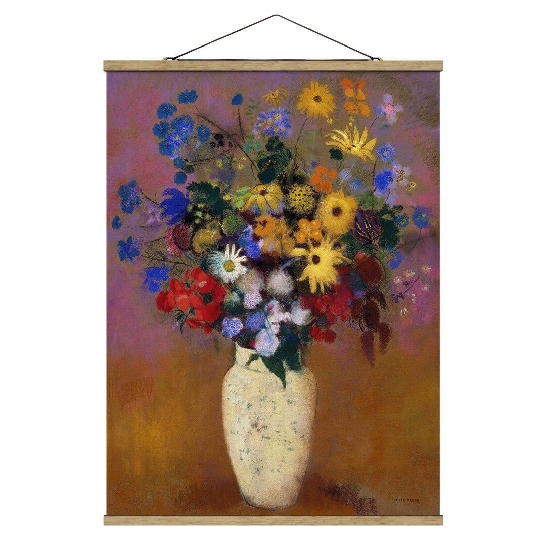 Grafikdruck Flowers in a Vase von Odilon Redon