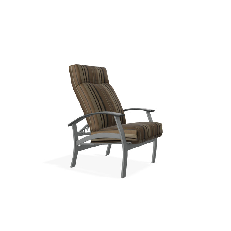 Chaise de patio inclinable avec coussins Askar
