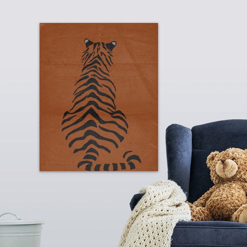 « tiger i kids », art encadré, H 30 po x l 24 po x P 1,2 po, Toile tendue avec châssis
