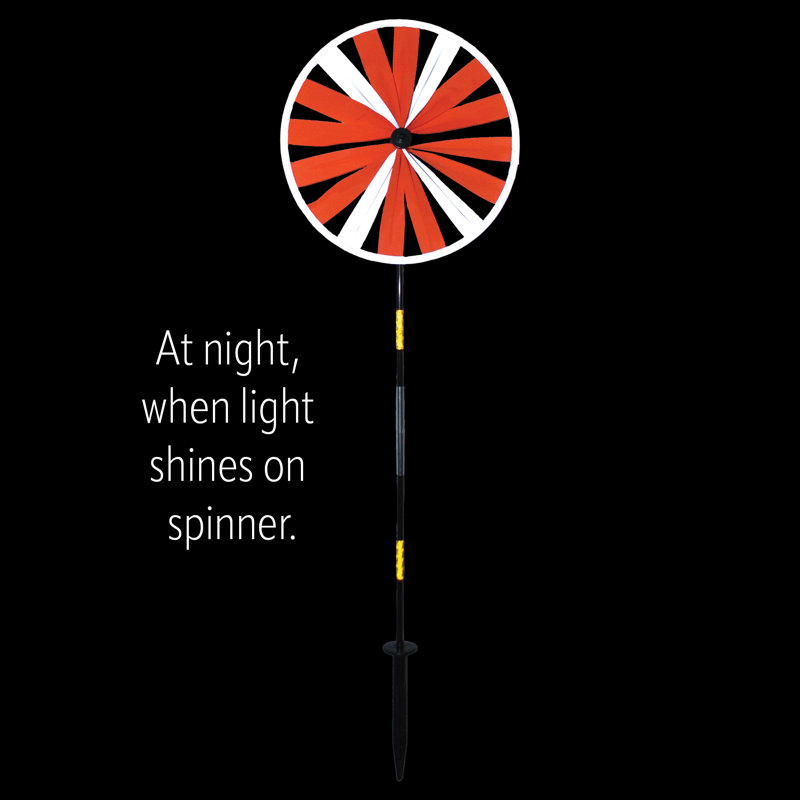 Roue pivotante rétroréfléchissante de 12 po, Roue orange