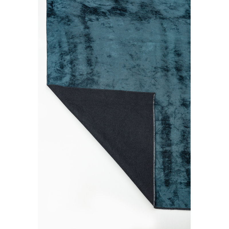 Rapture Blue/Black Abstract Luxury Area Rug, Rectangle 7'10" x 11'2"
