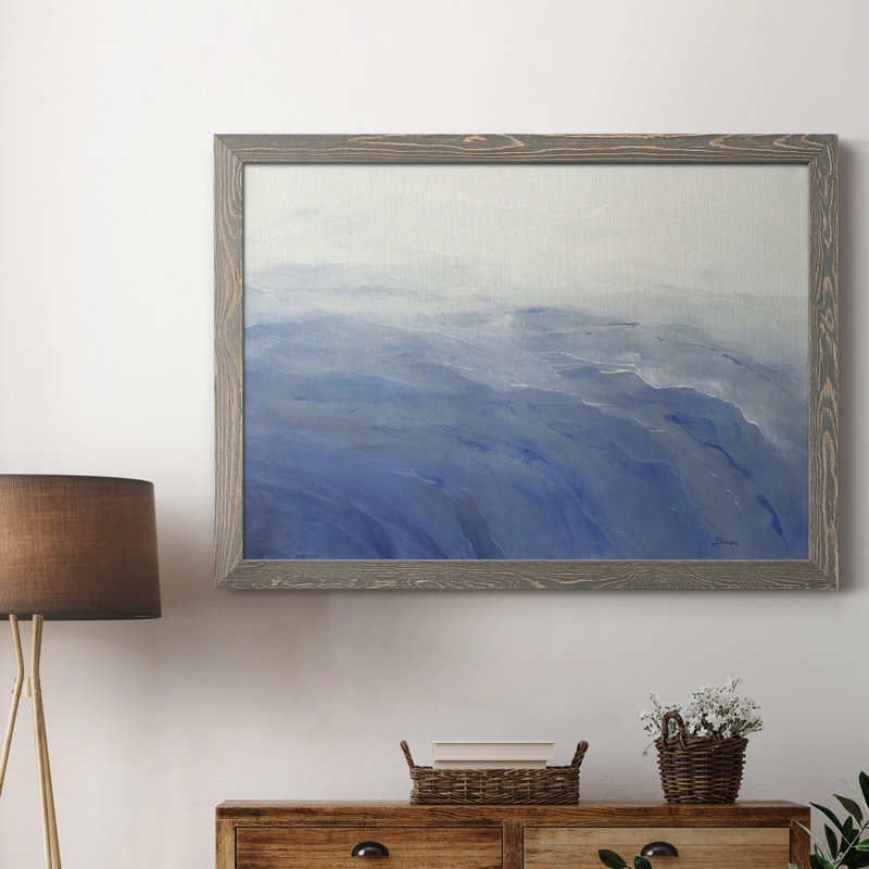 Tempête de tempête - Reproduction d'art sur toile encadrée, H 31,5 po x l 23,5 po x P 1,5 po, gris