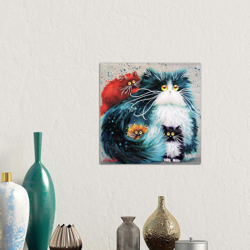 « purrenting » par kim haskins-impression sur image, Toile tendue, H 18 po x l 18 po x P 1,5 po