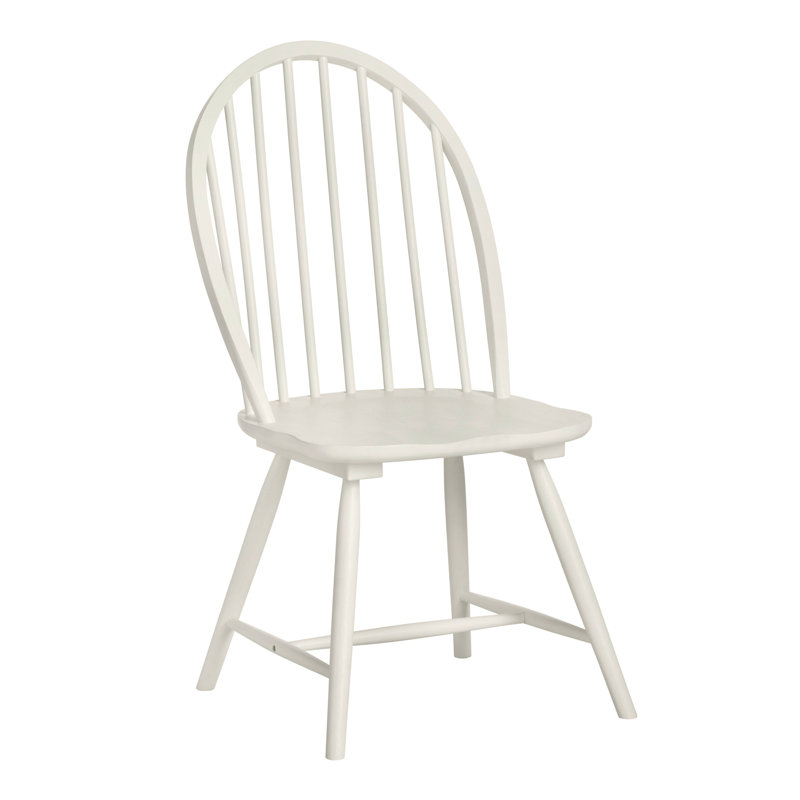 Blouson Solid Wood Side Chair, White