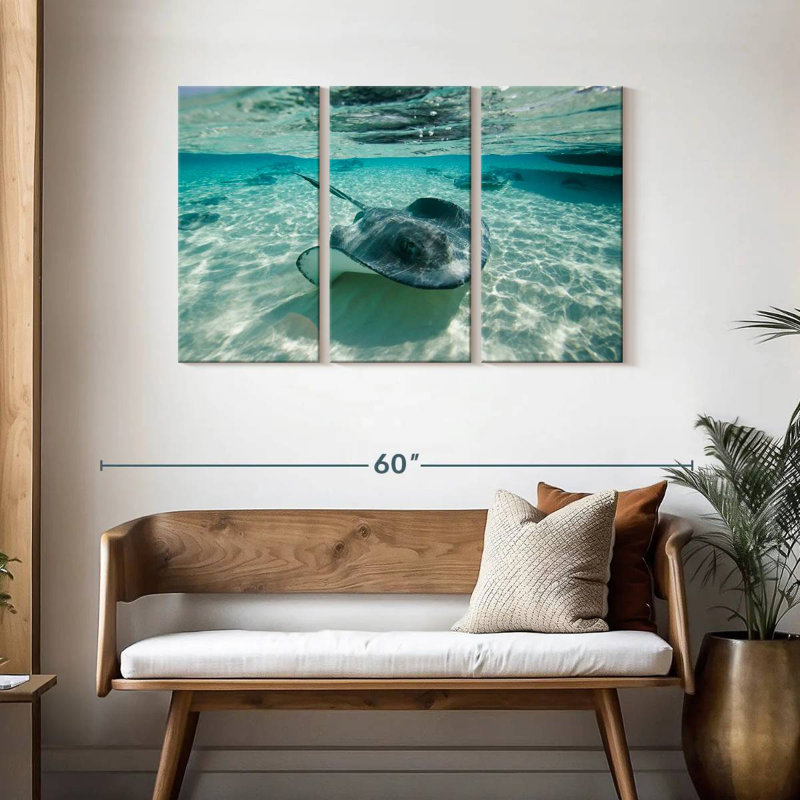 Brampt Underwater Southern Stingrays, 24" H x 38" W