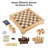 Trademark Games 4 Player Wood Multi-Game