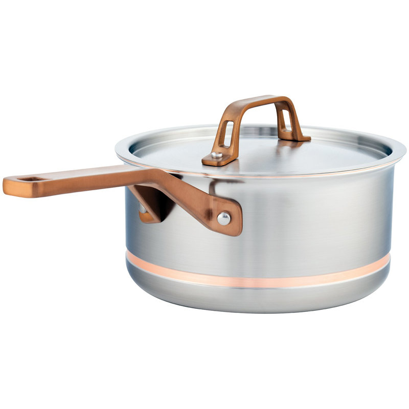 Casserole 3,1 L Meyer CopperClad avec couvercle, 2 pintes