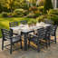 Ensemble de table de salle à manger de patio six pièces-680667385