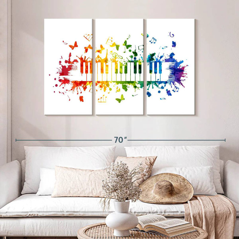 Abarca Rainbow Piano Keyboard, 32" H x 50" W