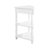 33.8" Small Triangle Corner Table, Wood Corner Side Table For Small Spaces/ Living Room, 3 Tier End Corner Table With Solid Wood Legs, Milk White-1081375938