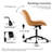 Armless Swivel Office Chair Faux Leather Upholstered Waterproof Desk Chair Ergonomic Adjustable Computer Chair-1106344811