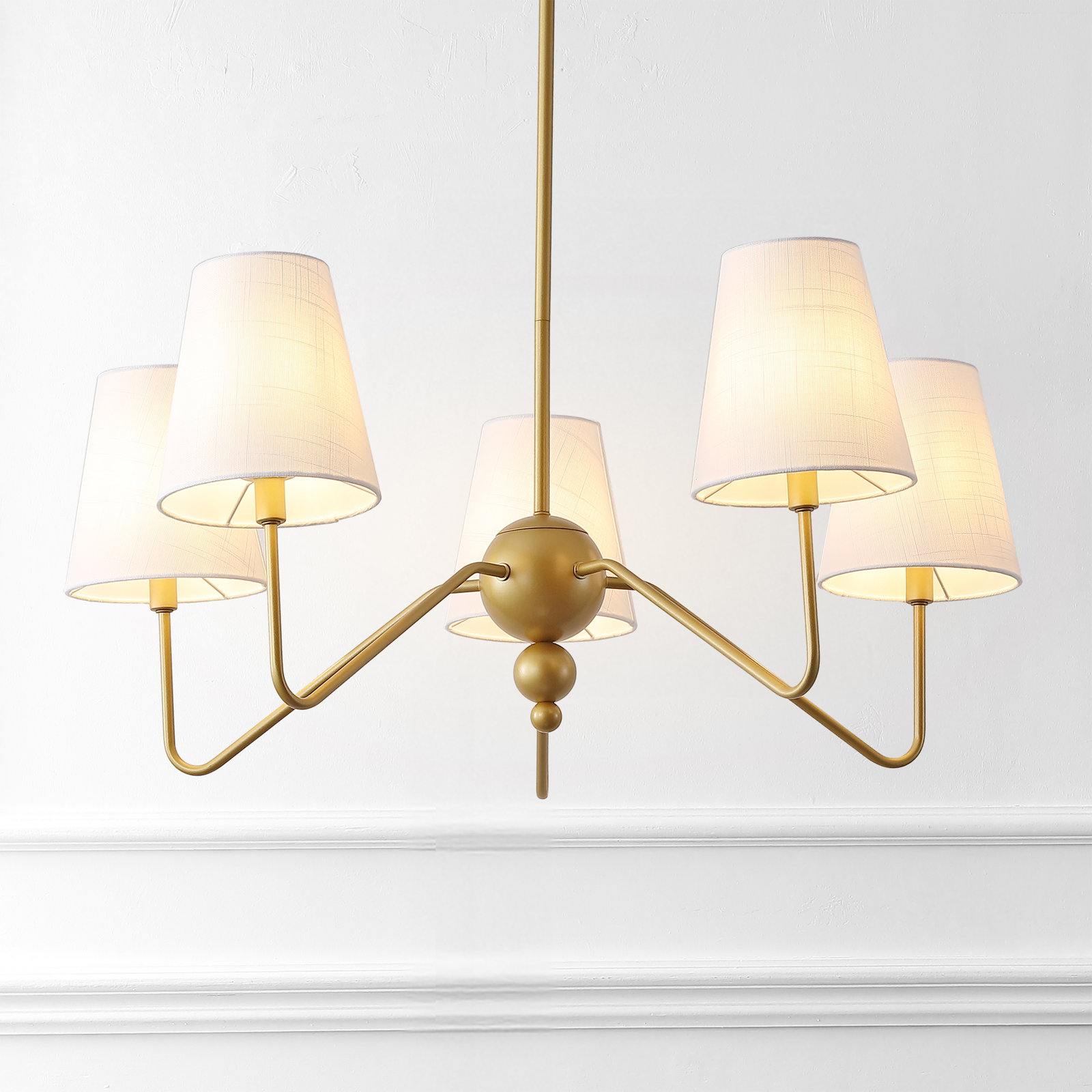 Jaya 5-Light Chandelier, Gold Painting