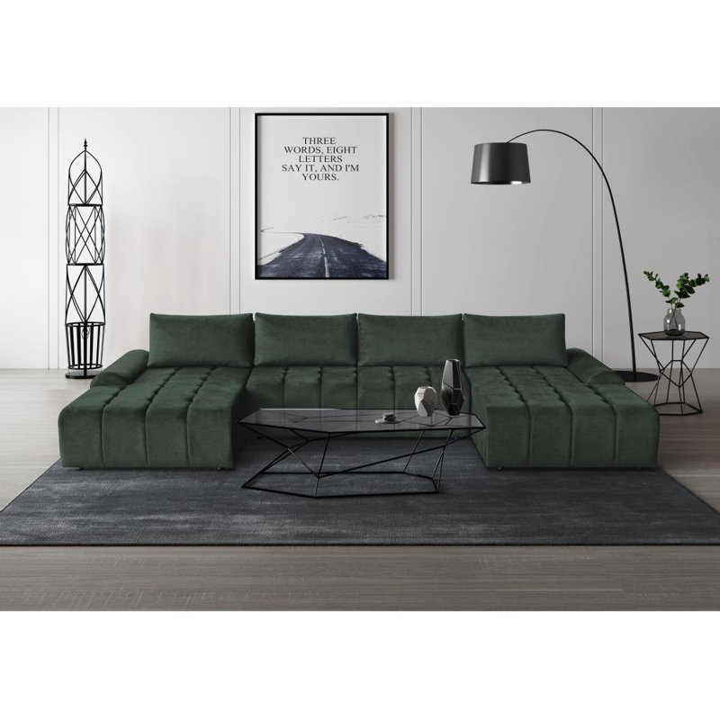 Daphyne 6 Seater Sofa Bed, Green