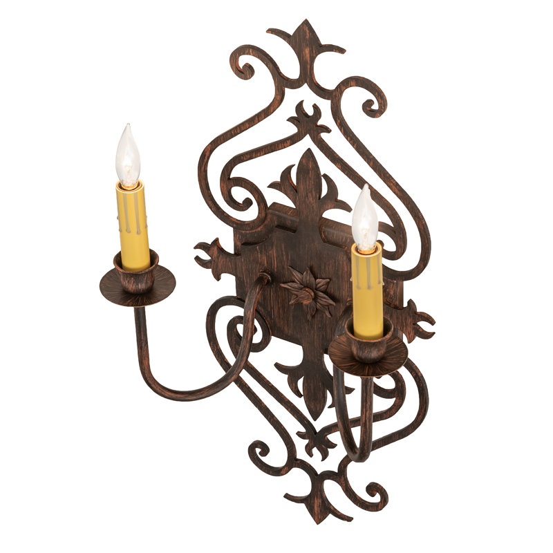 Louisa Steel Candle Wall Light