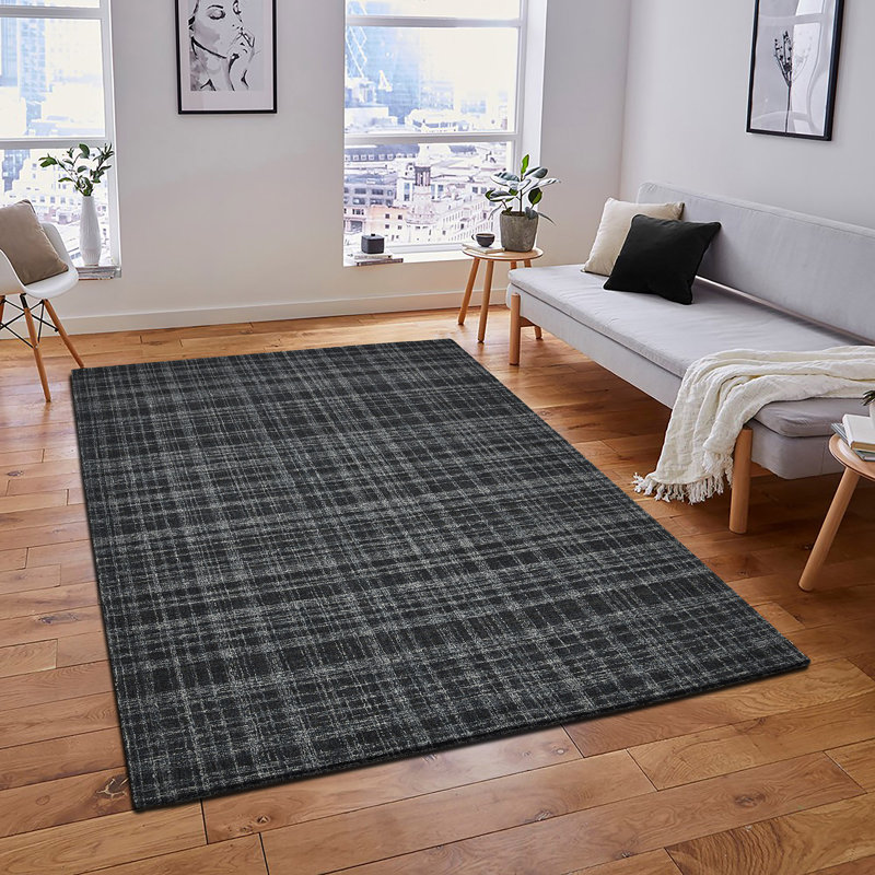 Ohan Hand Tufted Wool Indoor Rug, Rectangle 7'6" x 9'6"