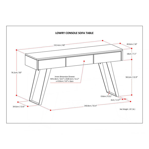 Dimensions du produit