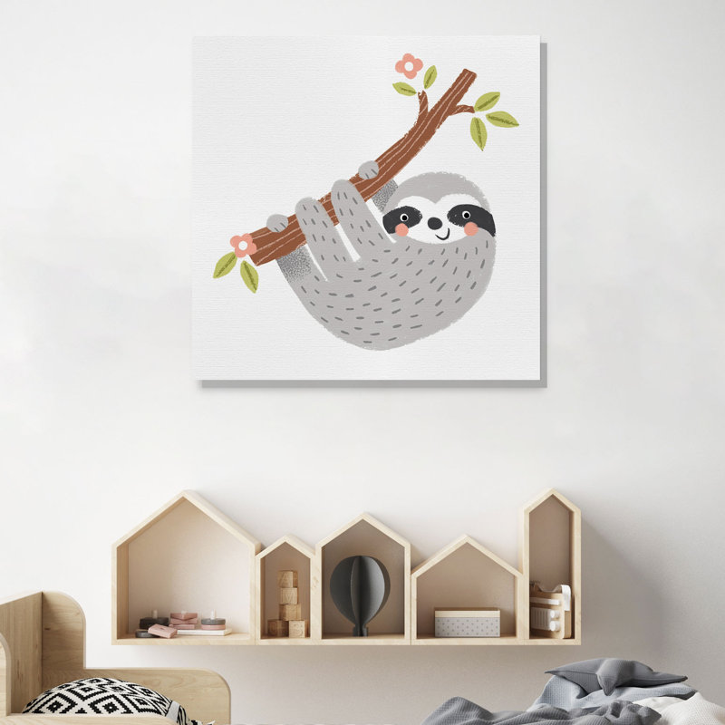 «Grey Sloth», peinture sur toile tendue, H 40 po x l 40 po x P 1,5 po