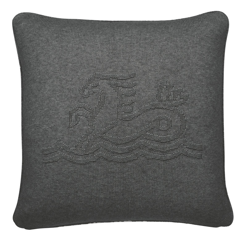Signature Knit Feather Filled Cushion, Charcoal
