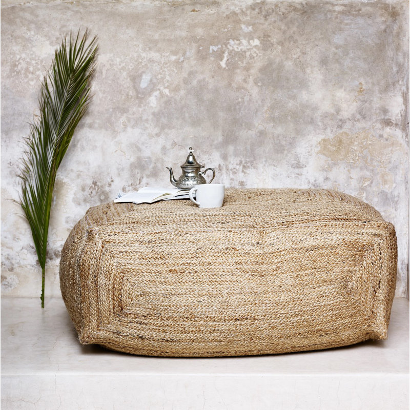 Minchinhampton 100cm Wide Rectangle Solid Colour Pouffe Ottoman