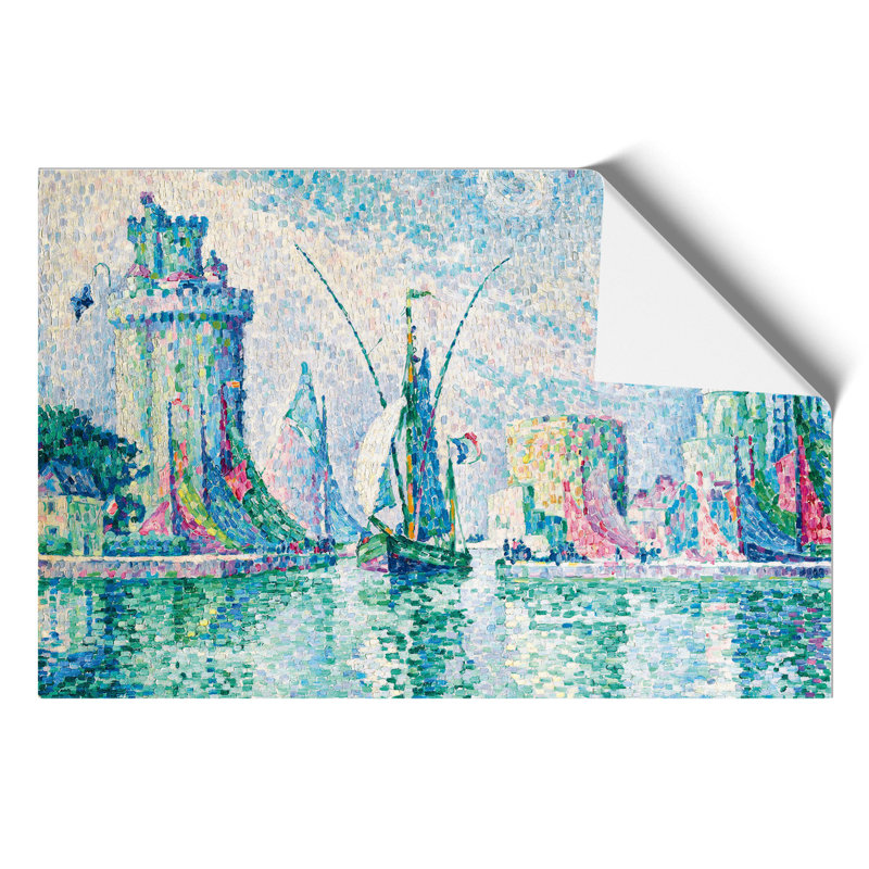 Green Towers Rochelle by Paul Signac - No Frame Painting, 42cm H x 59cm W x 0.1cm D