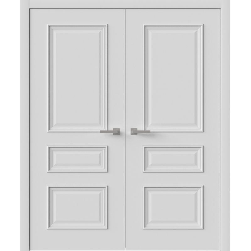 Portes intérieures intérieures | Émail blanc IM33 1833 | Cadre de panneau intérieur en bois massif | Portes de chambre à coucher pour garde-robe